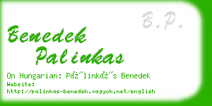 benedek palinkas business card